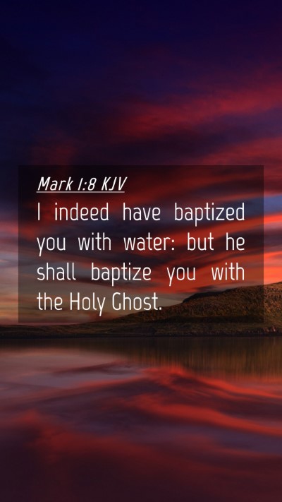 Picture 04 - Mark 1:8 KJV Mobile Phone Wallpaper - I indeed have baptized you with water: but he - Mobile Bible Verse Wallpaper