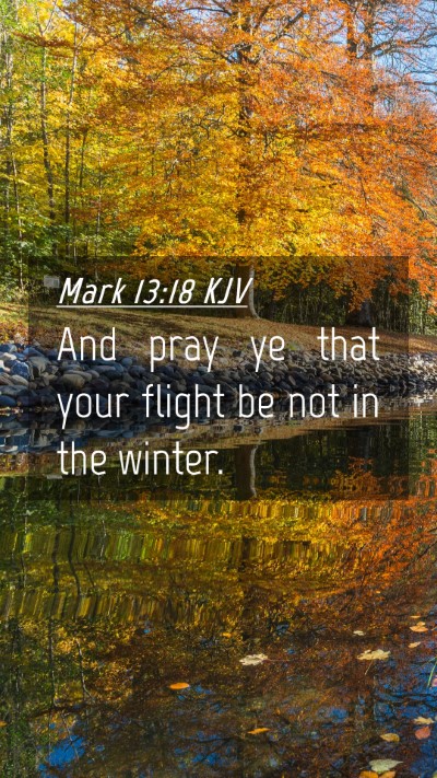Picture 04 - Mark 13:18 KJV Mobile Phone Wallpaper - And pray ye that your flight be not in the - Mobile Bible Verse Wallpaper