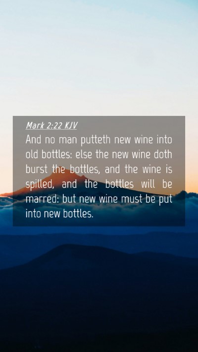 Picture 04 - Mark 2:22 KJV Mobile Phone Wallpaper - And no man putteth new wine into old bottles: - Mobile Bible Verse Wallpaper