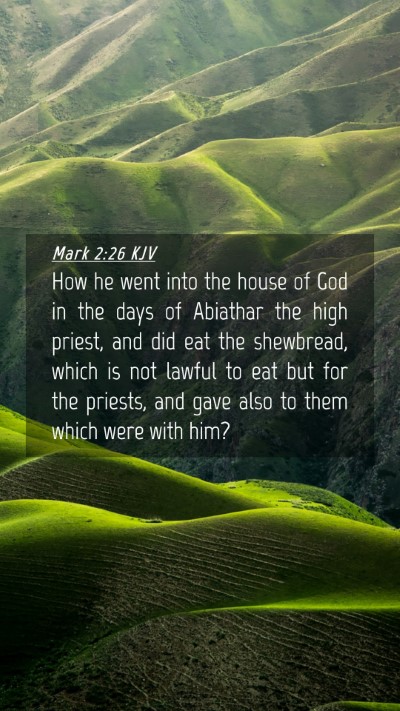 Picture 04 - Mark 2:26 KJV Mobile Phone Wallpaper - How he went into the house of God in the days of - Mobile Bible Verse Wallpaper