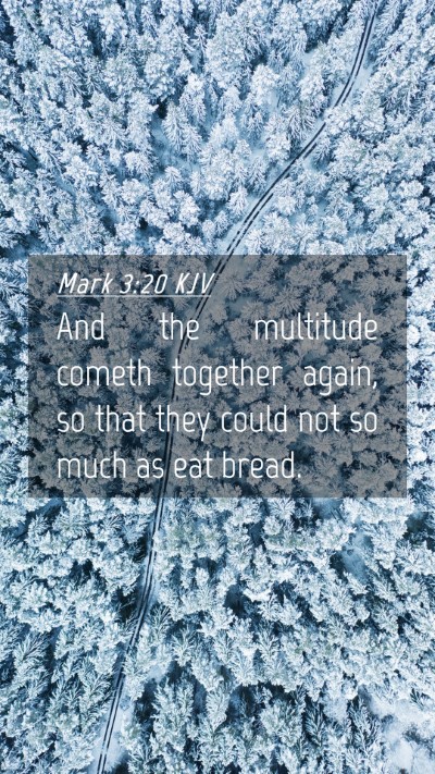 Picture 04 - Mark 3:20 KJV Mobile Phone Wallpaper - And the multitude cometh together again, so that - Mobile Bible Verse Wallpaper