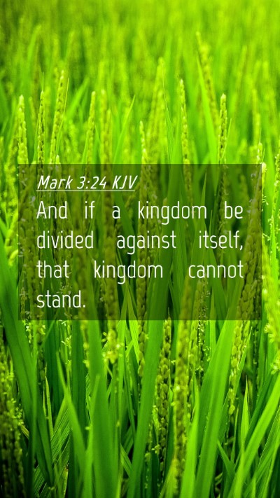Picture 04 - Mark 3:24 KJV Mobile Phone Wallpaper - And if a kingdom be divided against itself, that - Mobile Bible Verse Wallpaper