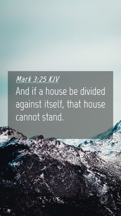 Picture 04 - Mark 3:25 KJV Mobile Phone Wallpaper - And if a house be divided against itself, that - Mobile Bible Verse Wallpaper