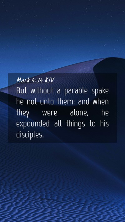 Picture 04 - Mark 4:34 KJV Mobile Phone Wallpaper - But without a parable spake he not unto them: and - Mobile Bible Verse Wallpaper