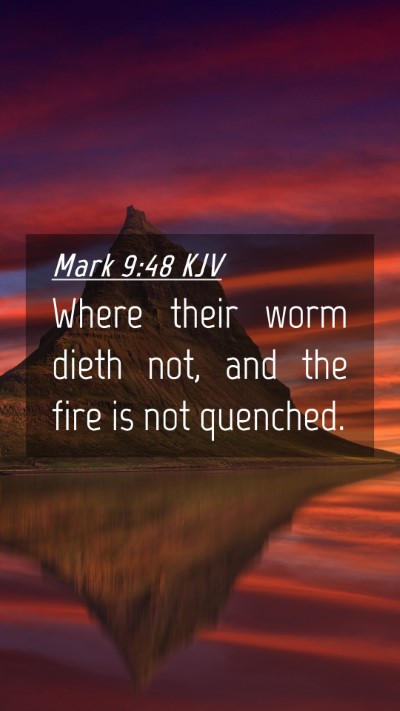 Picture 04 - Mark 9:48 KJV Mobile Phone Wallpaper - Where their worm dieth not, and the fire is not - Mobile Bible Verse Wallpaper