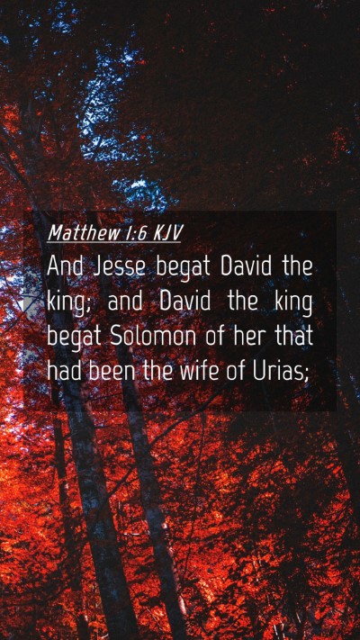 Picture 04 - Matthew 1:6 KJV Mobile Phone Wallpaper - And Jesse begat David the king; and David the - Mobile Bible Verse Wallpaper
