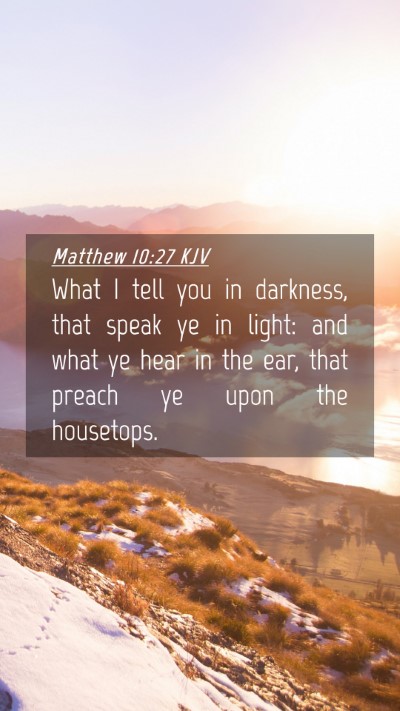 Picture 04 - Matthew 10:27 KJV Mobile Phone Wallpaper - What I tell you in darkness, that speak ye in - Mobile Bible Verse Wallpaper