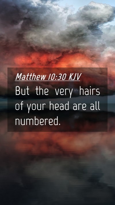 Picture 04 - Matthew 10:30 KJV Mobile Phone Wallpaper - But the very hairs of your head are all - Mobile Bible Verse Wallpaper