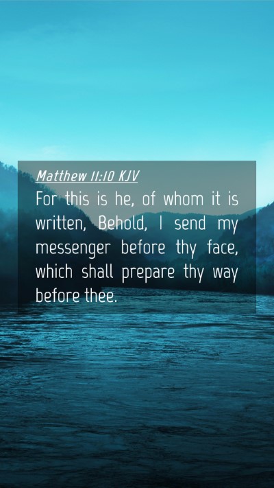 Picture 04 - Matthew 11:10 KJV Mobile Phone Wallpaper - For this is he, of whom it is written, Behold, I - Mobile Bible Verse Wallpaper