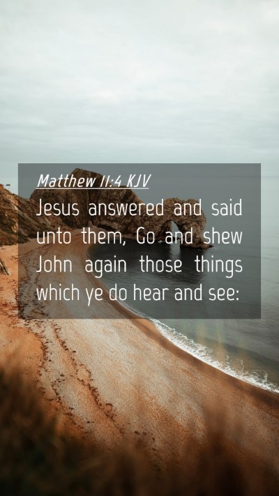 Picture 04 - Matthew 11:4 KJV Mobile Phone Wallpaper - Jesus answered and said unto them, Go and shew - Mobile Bible Verse Wallpaper