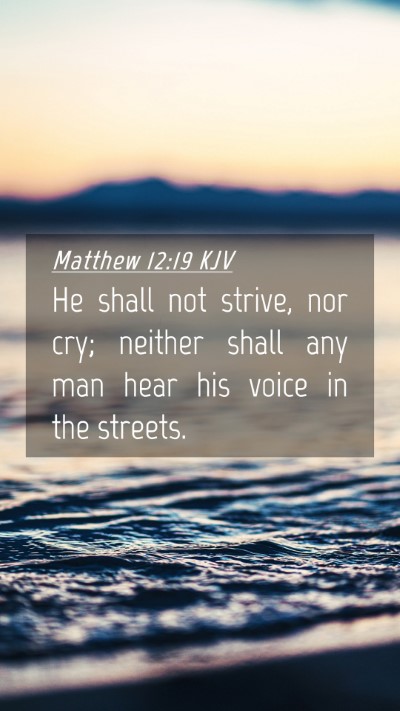Picture 04 - Matthew 12:19 KJV Mobile Phone Wallpaper - He shall not strive, nor cry; neither shall any - Mobile Bible Verse Wallpaper