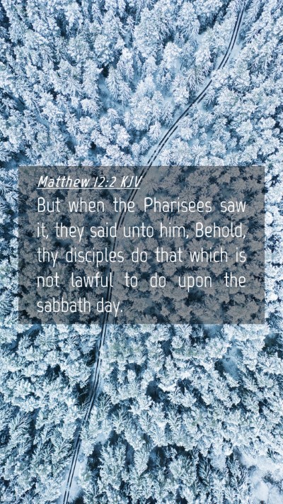 Picture 04 - Matthew 12:2 KJV Mobile Phone Wallpaper - But when the Pharisees saw it, they said unto - Mobile Bible Verse Wallpaper