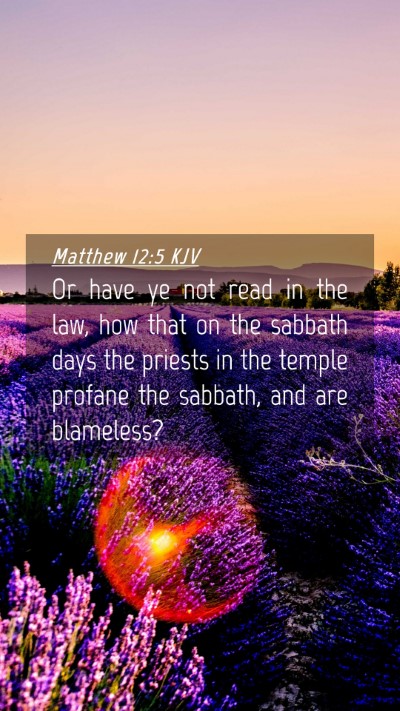 Picture 04 - Matthew 12:5 KJV Mobile Phone Wallpaper - Or have ye not read in the law, how that on the - Mobile Bible Verse Wallpaper