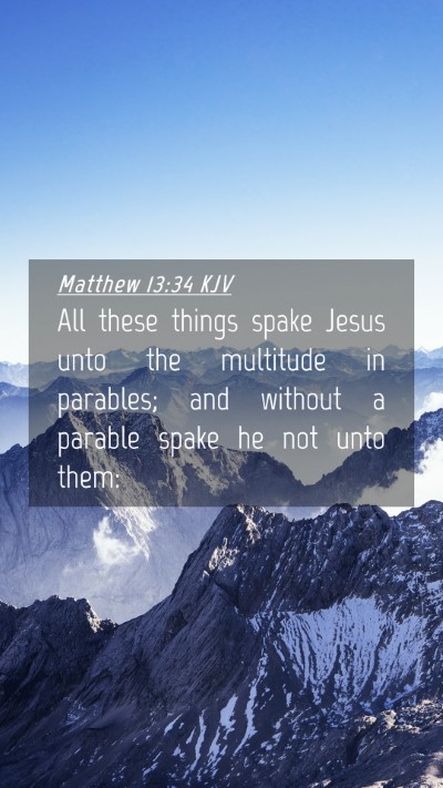 Picture 04 - Matthew 13:34 KJV Mobile Phone Wallpaper - All these things spake Jesus unto the multitude - Mobile Bible Verse Wallpaper