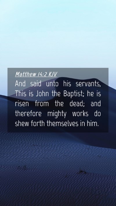 Picture 04 - Matthew 14:2 KJV Mobile Phone Wallpaper - And said unto his servants, This is John the - Mobile Bible Verse Wallpaper