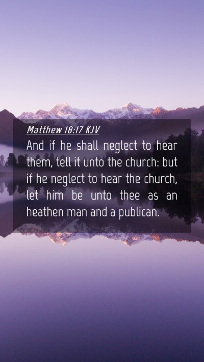 Picture 04 - Matthew 18:17 KJV Mobile Phone Wallpaper - And if he shall neglect to hear them, tell it - Mobile Bible Verse Wallpaper