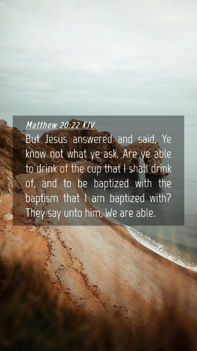 Picture 04 - Matthew 20:22 KJV Mobile Phone Wallpaper - But Jesus answered and said, Ye know not what ye - Mobile Bible Verse Wallpaper