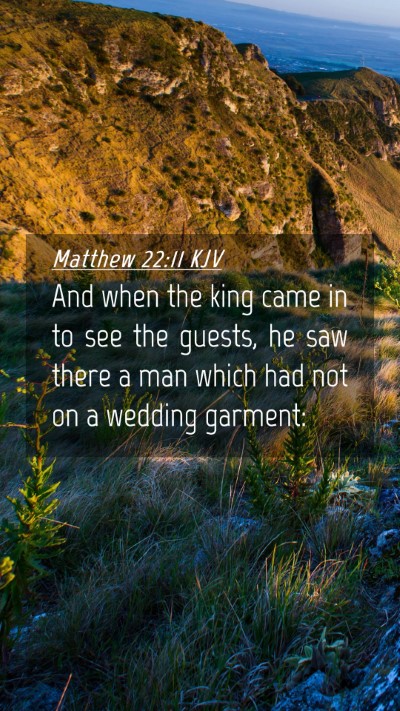 Picture 04 - Matthew 22:11 KJV Mobile Phone Wallpaper - And when the king came in to see the guests, he - Mobile Bible Verse Wallpaper