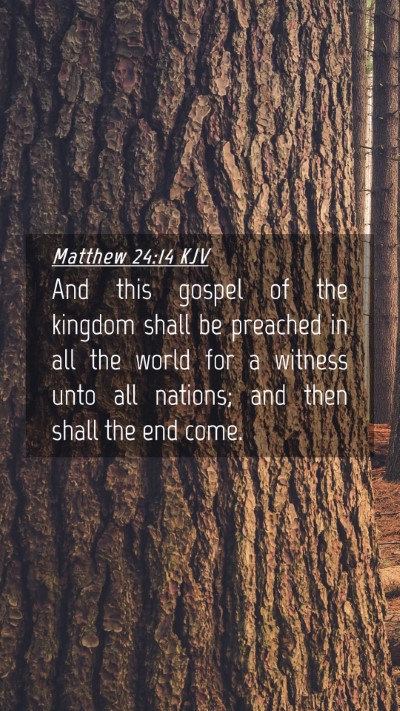 Picture 04 - Matthew 24:14 KJV Mobile Phone Wallpaper - And this gospel of the kingdom shall be preached - Mobile Bible Verse Wallpaper