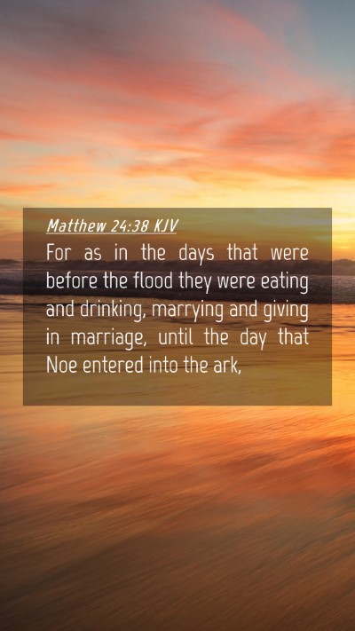 Picture 04 - Matthew 24:38 KJV Mobile Phone Wallpaper - For as in the days that were before the flood - Mobile Bible Verse Wallpaper