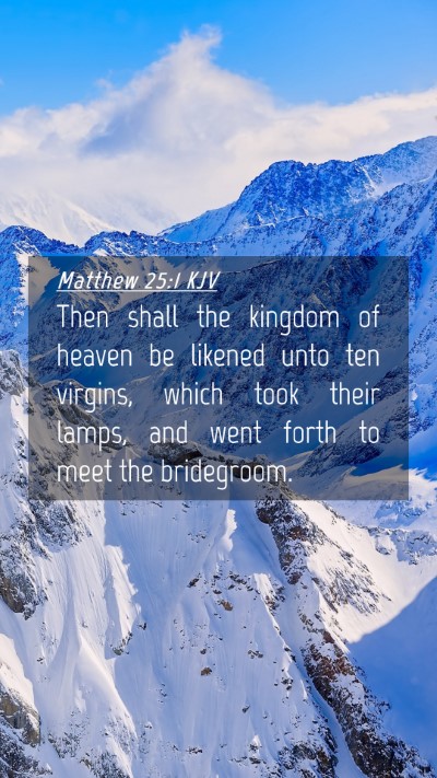 Picture 04 - Matthew 25:1 KJV Mobile Phone Wallpaper - Then shall the kingdom of heaven be likened unto - Mobile Bible Verse Wallpaper
