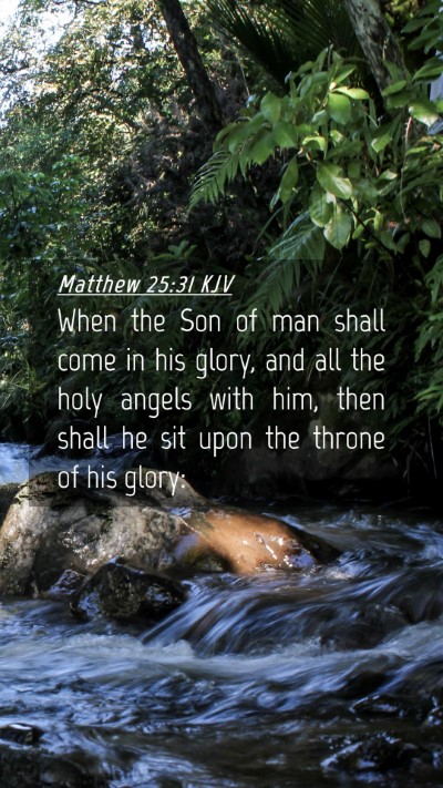 Picture 04 - Matthew 25:31 KJV Mobile Phone Wallpaper - When the Son of man shall come in his glory, and - Mobile Bible Verse Wallpaper