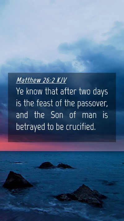 Picture 04 - Matthew 26:2 KJV Mobile Phone Wallpaper - Ye know that after two days is the feast of the - Mobile Bible Verse Wallpaper