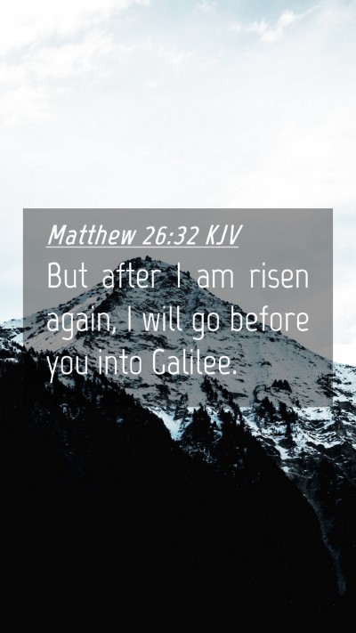 Picture 04 - Matthew 26:32 KJV Mobile Phone Wallpaper - But after I am risen again, I will go before you - Mobile Bible Verse Wallpaper