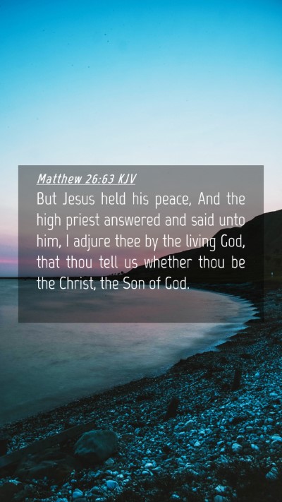 Picture 04 - Matthew 26:63 KJV Mobile Phone Wallpaper - But Jesus held his peace, And the high priest - Mobile Bible Verse Wallpaper