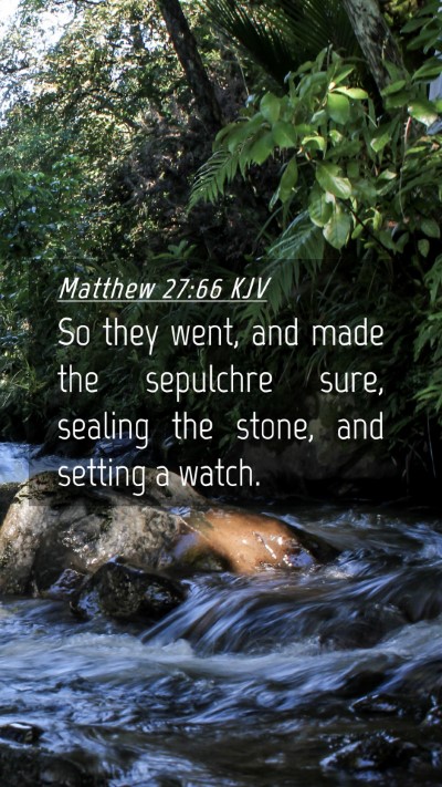 Picture 04 - Matthew 27:66 KJV Mobile Phone Wallpaper - So they went, and made the sepulchre sure, - Mobile Bible Verse Wallpaper