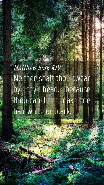 Picture 04 - Matthew 5:36 KJV Mobile Phone Wallpaper - Neither shalt thou swear by thy head, because - Mobile Bible Verse Wallpaper