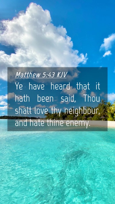 Picture 04 - Matthew 5:43 KJV Mobile Phone Wallpaper - Ye have heard that it hath been said, Thou shalt - Mobile Bible Verse Wallpaper
