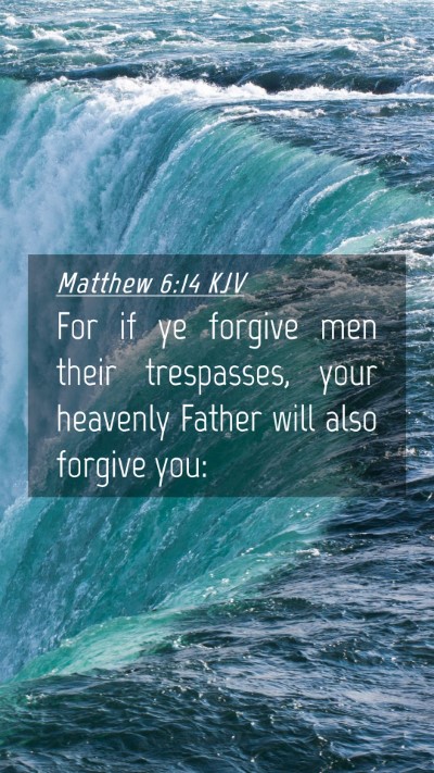 Picture 04 - Matthew 6:14 KJV Mobile Phone Wallpaper - For if ye forgive men their trespasses, your - Mobile Bible Verse Wallpaper