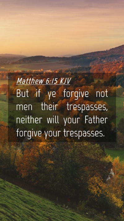 Picture 04 - Matthew 6:15 KJV Mobile Phone Wallpaper - But if ye forgive not men their trespasses, - Mobile Bible Verse Wallpaper