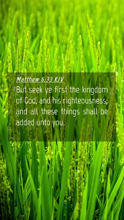 Picture 04 - Matthew 6:33 KJV Mobile Phone Wallpaper - But seek ye first the kingdom of God, and his - Mobile Bible Verse Wallpaper