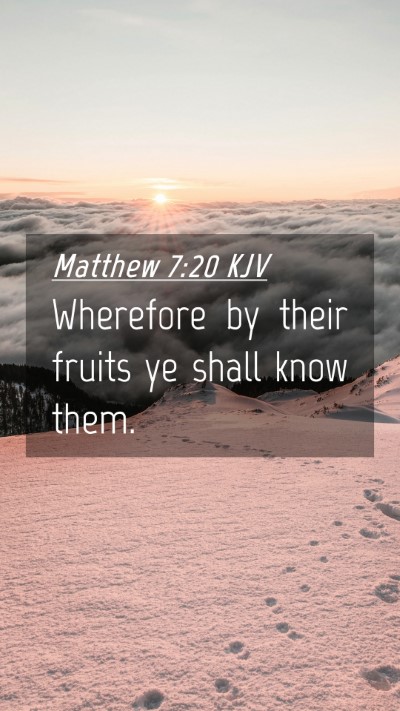 Picture 04 - Matthew 7:20 KJV Mobile Phone Wallpaper - Wherefore by their fruits ye shall know - Mobile Bible Verse Wallpaper