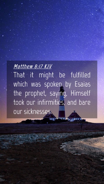 Picture 04 - Matthew 8:17 KJV Mobile Phone Wallpaper - That it might be fulfilled which was spoken by - Mobile Bible Verse Wallpaper