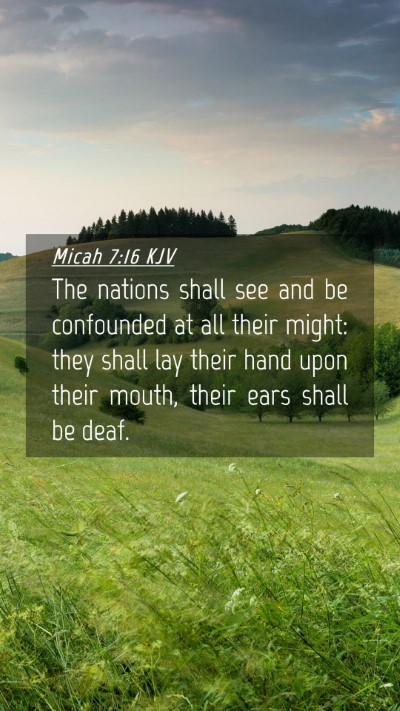 Picture 04 - Micah 7:16 KJV Mobile Phone Wallpaper - The nations shall see and be confounded at all - Mobile Bible Verse Wallpaper