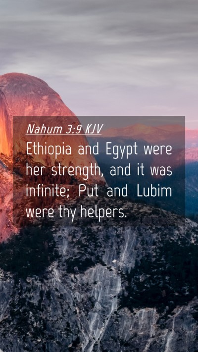 Picture 04 - Nahum 3:9 KJV Mobile Phone Wallpaper - Ethiopia and Egypt were her strength, and it was - Mobile Bible Verse Wallpaper