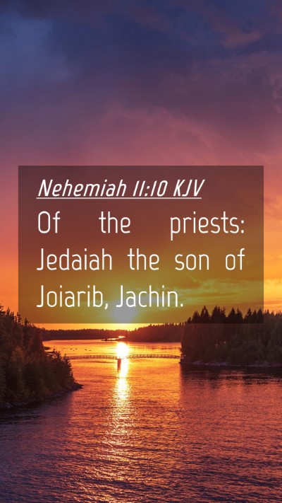 Picture 04 - Nehemiah 11:10 KJV Mobile Phone Wallpaper - Of the priests: Jedaiah the son of Joiarib, - Mobile Bible Verse Wallpaper