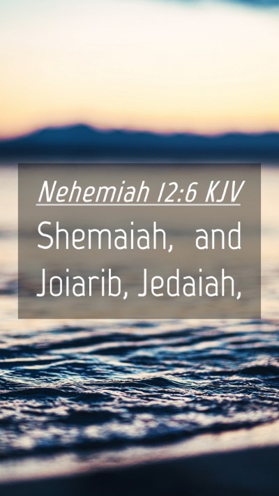 Picture 04 - Nehemiah 12:6 KJV Mobile Phone Wallpaper - Shemaiah, and Joiarib, - Mobile Bible Verse Wallpaper