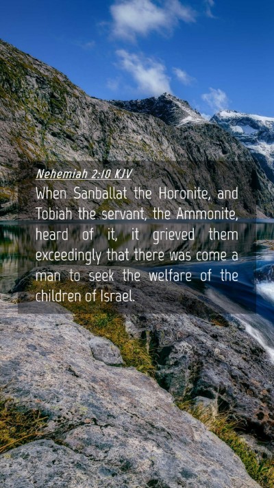 Picture 04 - Nehemiah 2:10 KJV Mobile Phone Wallpaper - When Sanballat the Horonite, and Tobiah the - Mobile Bible Verse Wallpaper