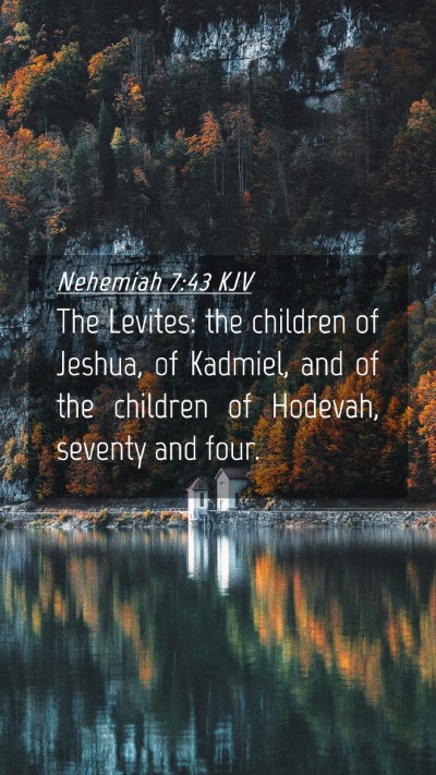 Picture 04 - Nehemiah 7:43 KJV Mobile Phone Wallpaper - The Levites: the children of Jeshua, of Kadmiel, - Mobile Bible Verse Wallpaper