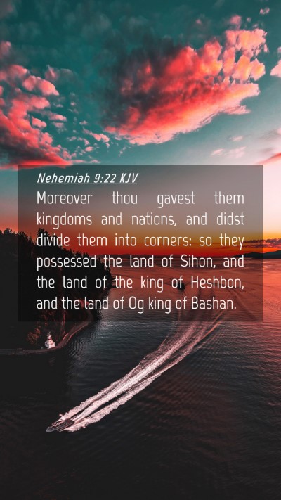 Picture 04 - Nehemiah 9:22 KJV Mobile Phone Wallpaper - Moreover thou gavest them kingdoms and nations, - Mobile Bible Verse Wallpaper