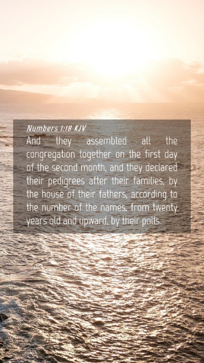 Picture 04 - Numbers 1:18 KJV Mobile Phone Wallpaper - And they assembled all the congregation together - Mobile Bible Verse Wallpaper