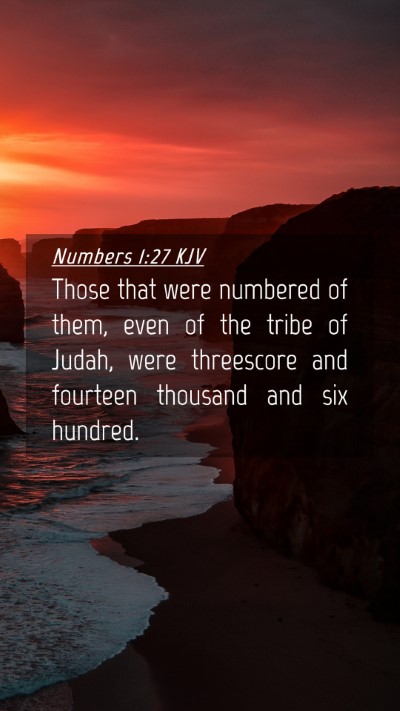 Picture 04 - Numbers 1:27 KJV Mobile Phone Wallpaper - Those that were numbered of them, even of the - Mobile Bible Verse Wallpaper