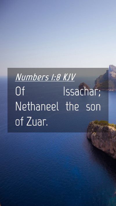 Picture 04 - Numbers 1:8 KJV Mobile Phone Wallpaper - Of Issachar; Nethaneel the son of - Mobile Bible Verse Wallpaper