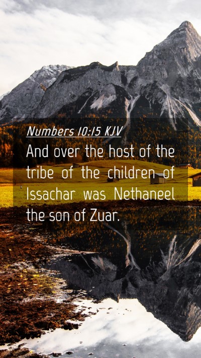 Picture 04 - Numbers 10:15 KJV Mobile Phone Wallpaper - And over the host of the tribe of the children of - Mobile Bible Verse Wallpaper