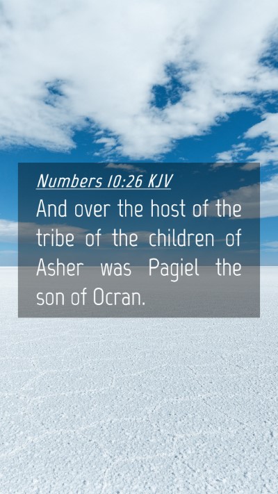 Picture 04 - Numbers 10:26 KJV Mobile Phone Wallpaper - And over the host of the tribe of the children of - Mobile Bible Verse Wallpaper