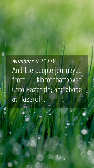 Picture 04 - Numbers 11:35 KJV Mobile Phone Wallpaper - And the people journeyed from Kibrothhattaavah - Mobile Bible Verse Wallpaper